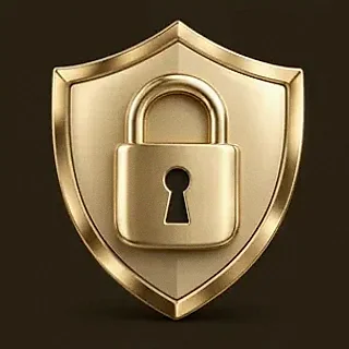Shield with padlock — Shambala