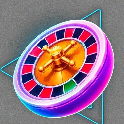 Neon roulette wheel