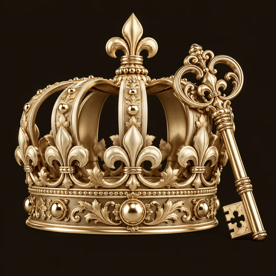 Royal crown and key — Shambala