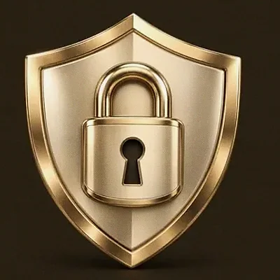 Shield with padlock — Shambala