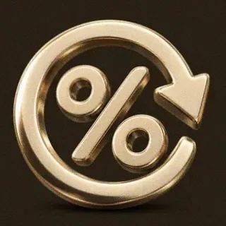 Gold percent symbol — Shambala