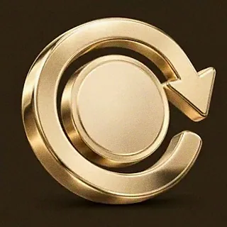 Gold circular arrow — Shambala