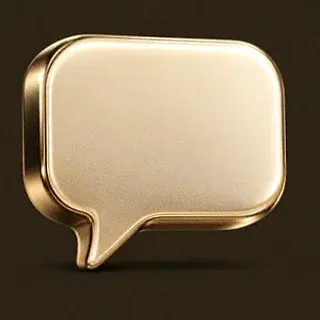 Gold speech bubble — Shambala